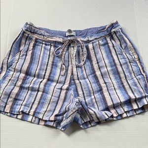 Artisan NY Women’s Striped Linen Shorts Size 10